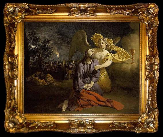 framed  Adriaen van de Velde Agony in the Garden, ta009-2